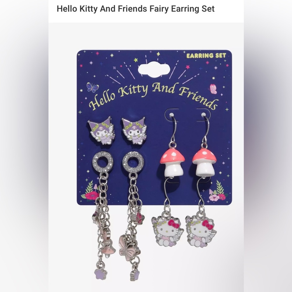 Earrings Set of 4 | Hello Kitty Charm & Friends